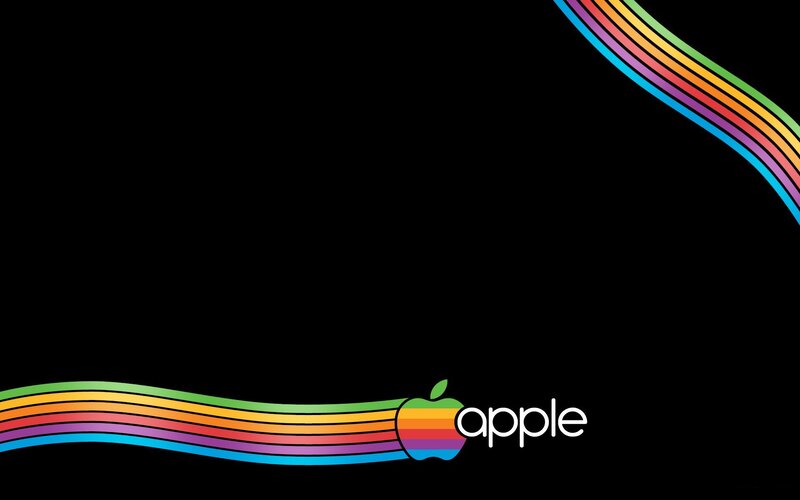 Apple rainbow logo design