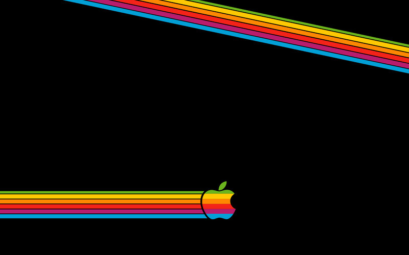 Apple rainbow logo design