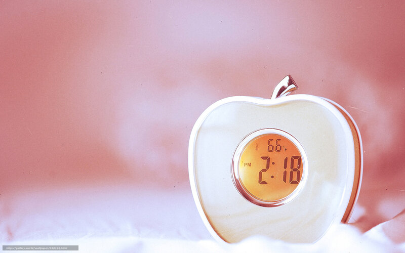 Apple-shaped Digital Clock — Pink