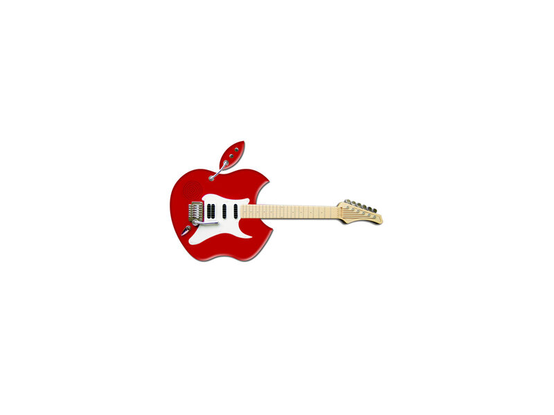 Apple-shaped electric guitar