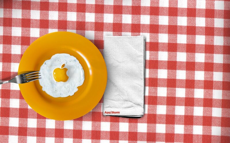 Apple-shaped fried egg