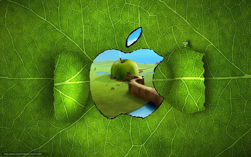 Apple-shaped leaf cutout