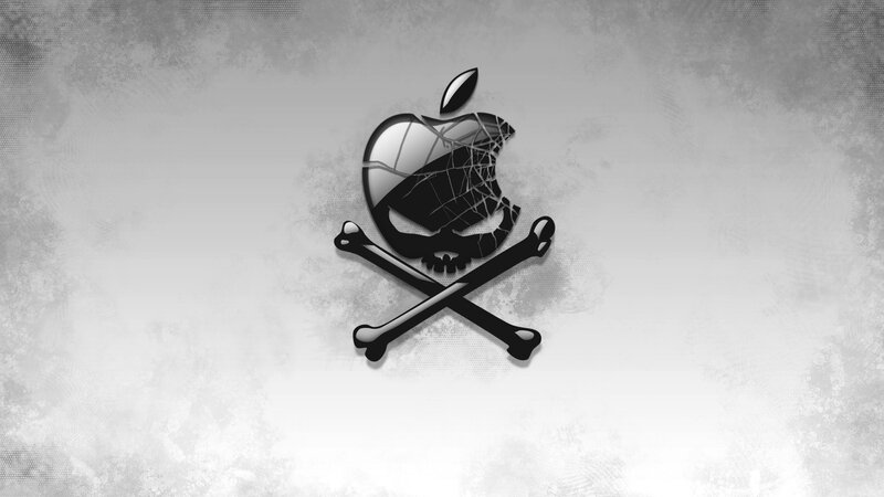 Apple skull and crossbones