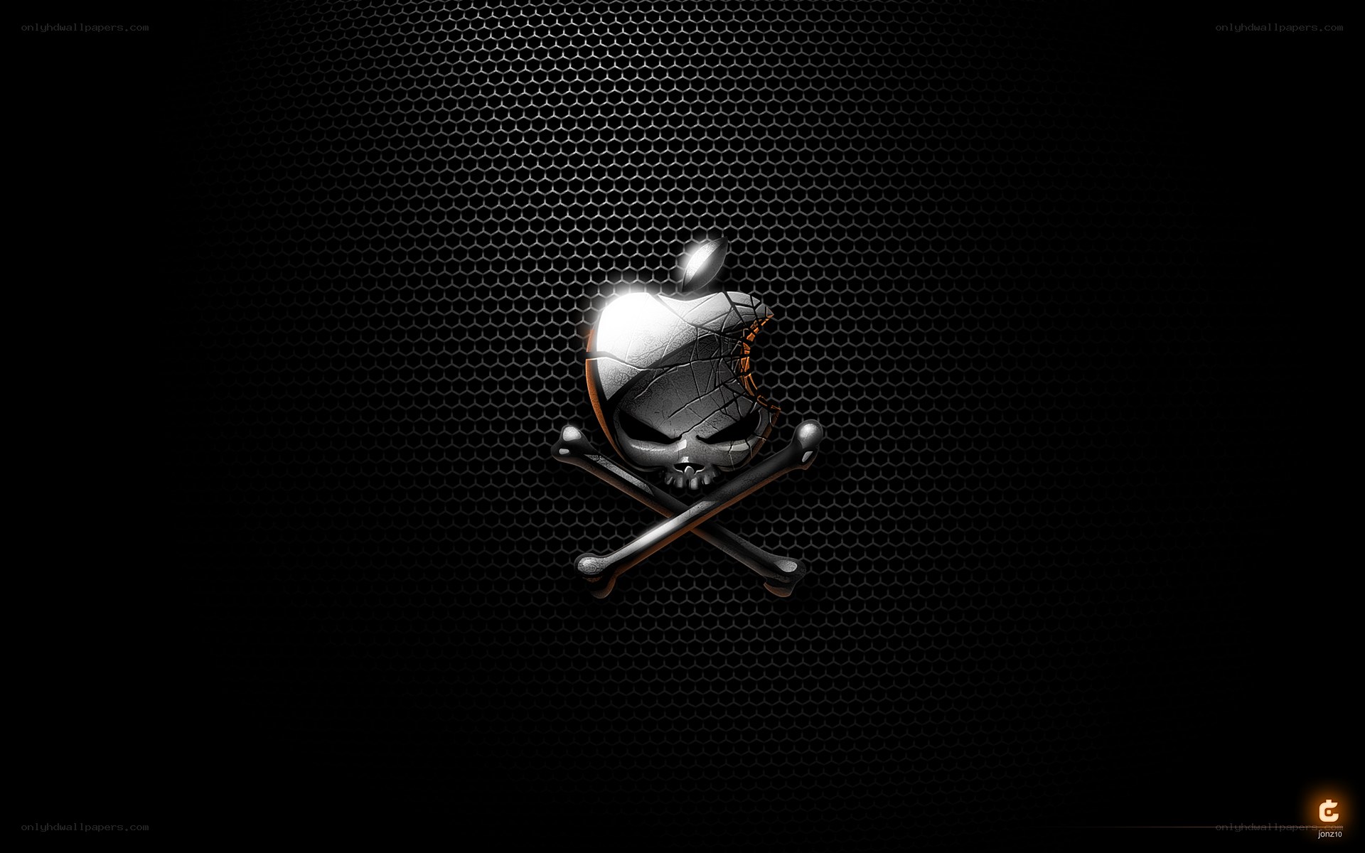 Apple skull and crossbones