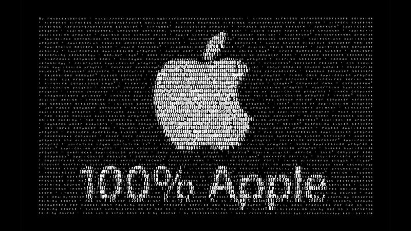 Apple software list in text