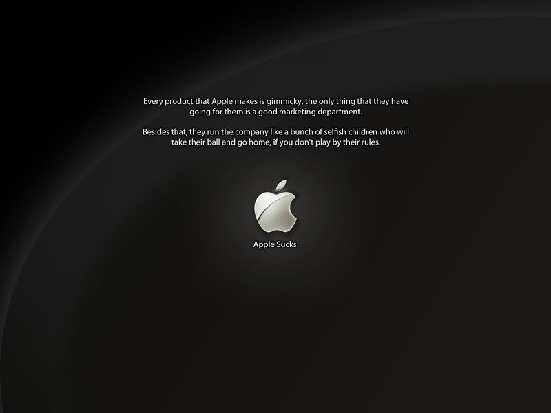 Apple Sucks error message