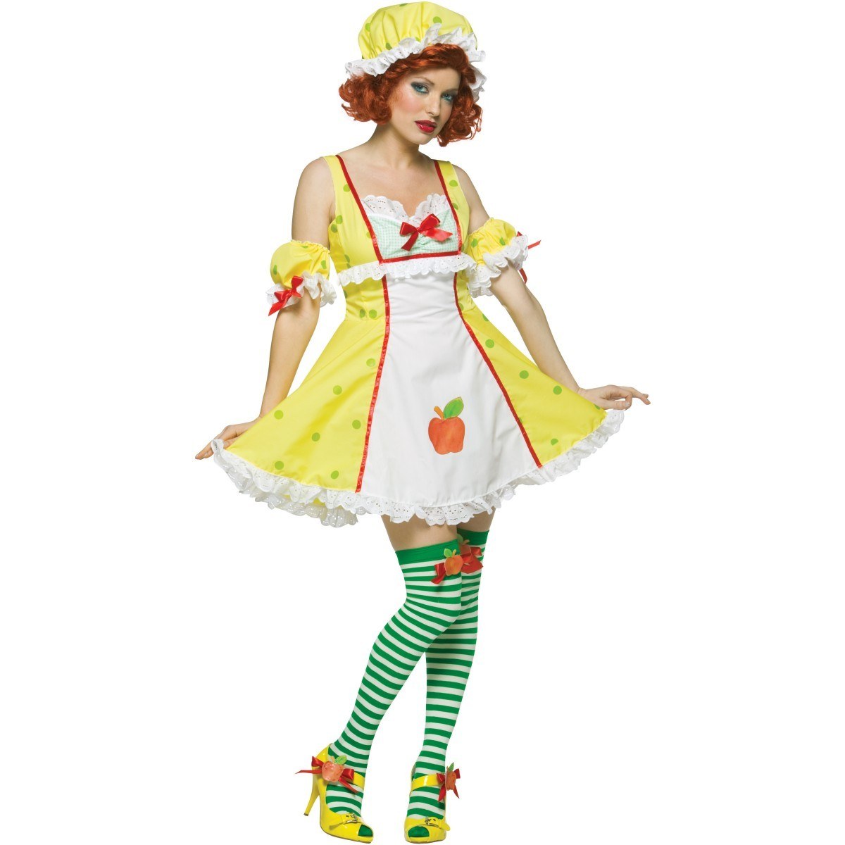 apple-themed costume outfit