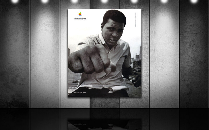 Apple Think Different ad with Muhammad Ali