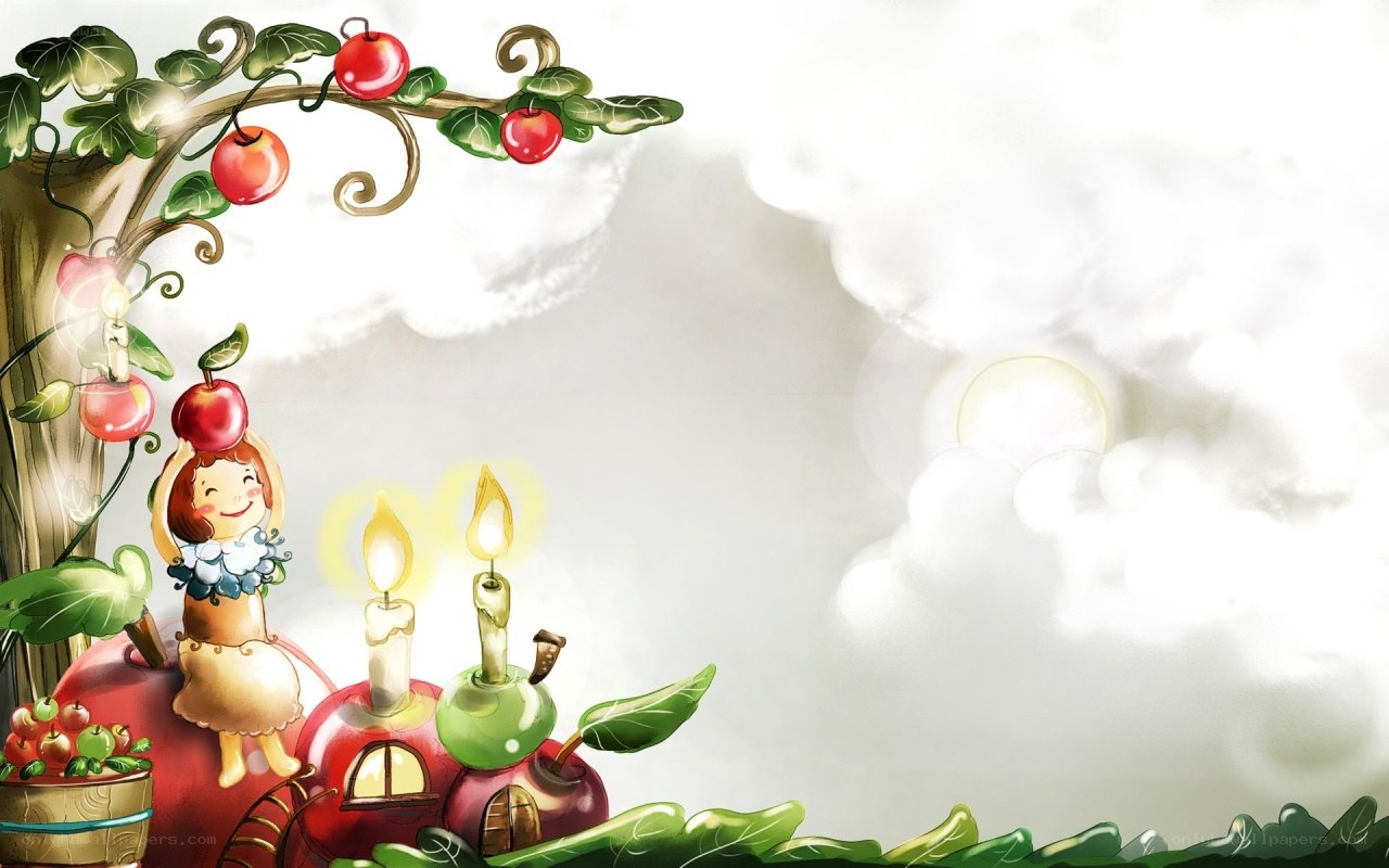 apple tree fairy scene