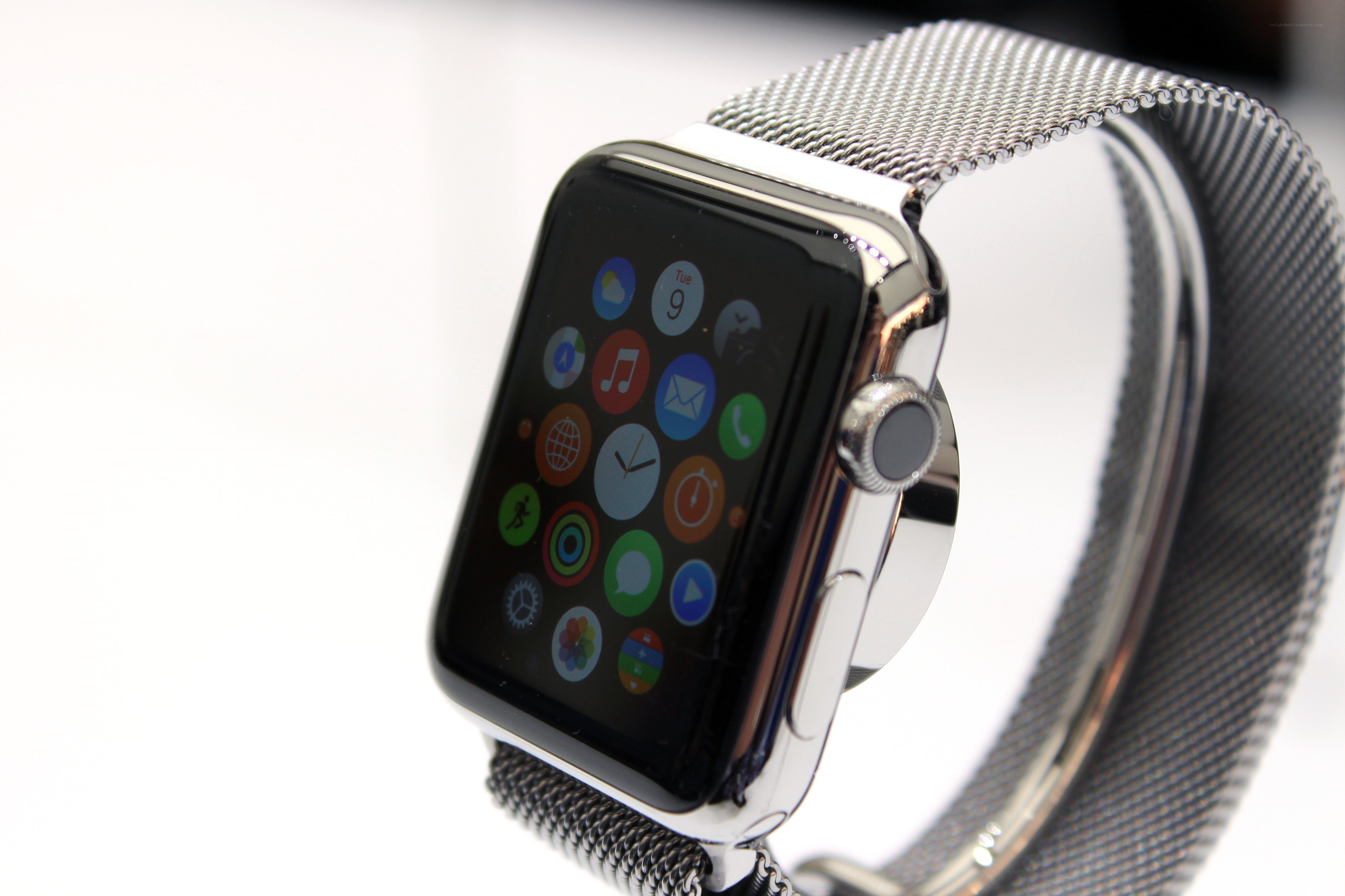 Apple Watch with Milanese band