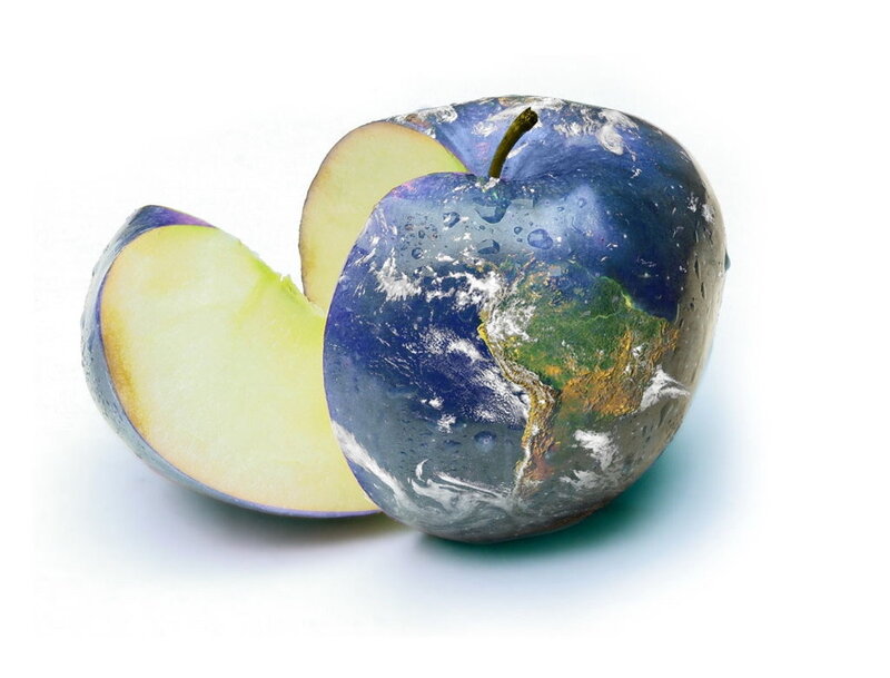 Apple with Earth Surface