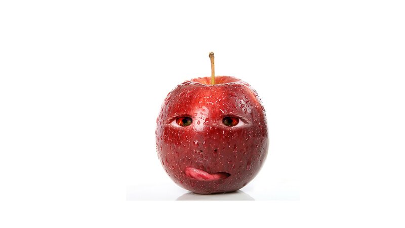 apple with face