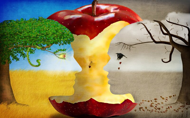 Apple with Faces