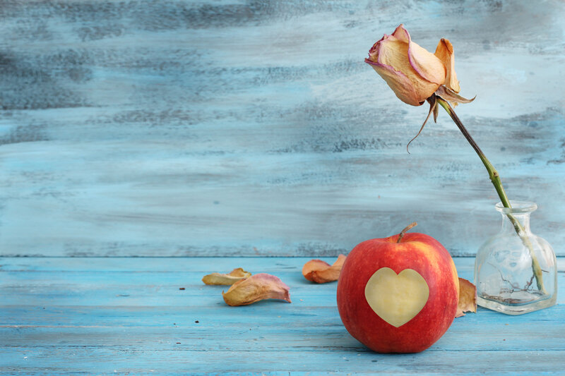 Apple with Heart Cutout