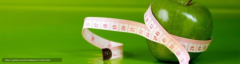 apple with measuring tape