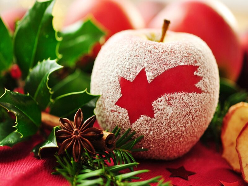 Apple with Star Design