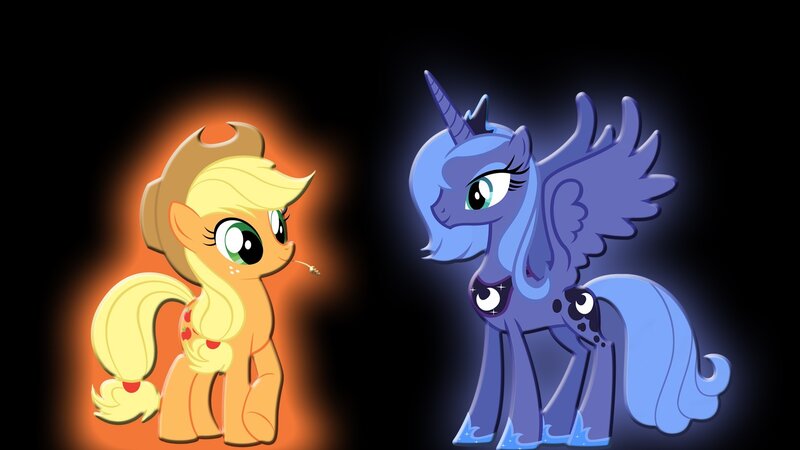 Applejack and Luna
