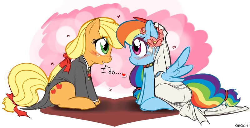 Applejack and Rainbow Dash wedding