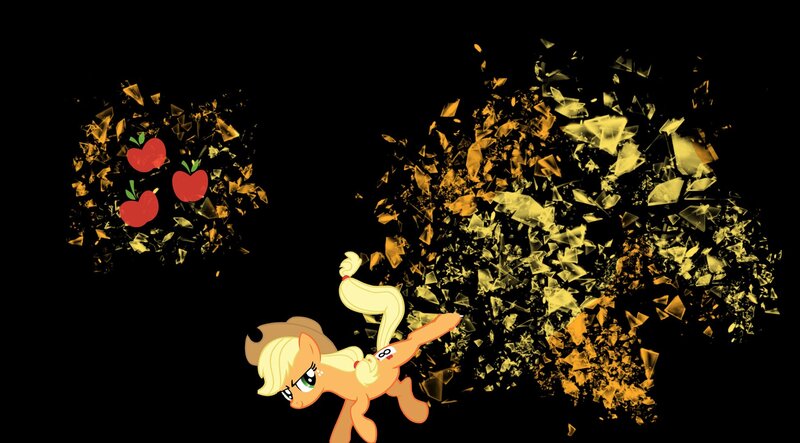 Applejack breaking glass
