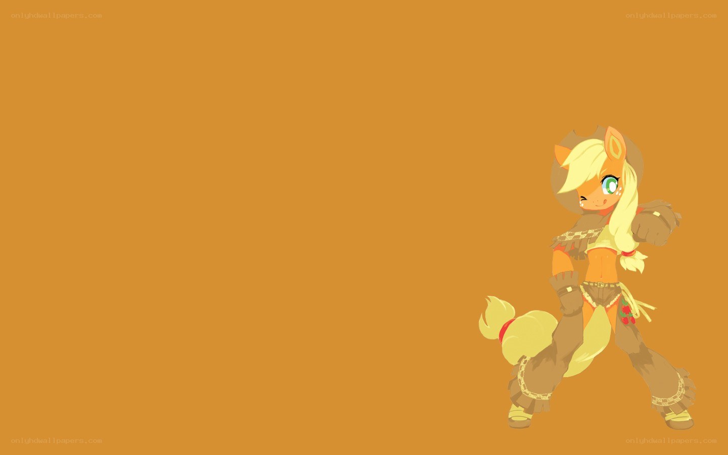 Applejack in a cowboy outfit