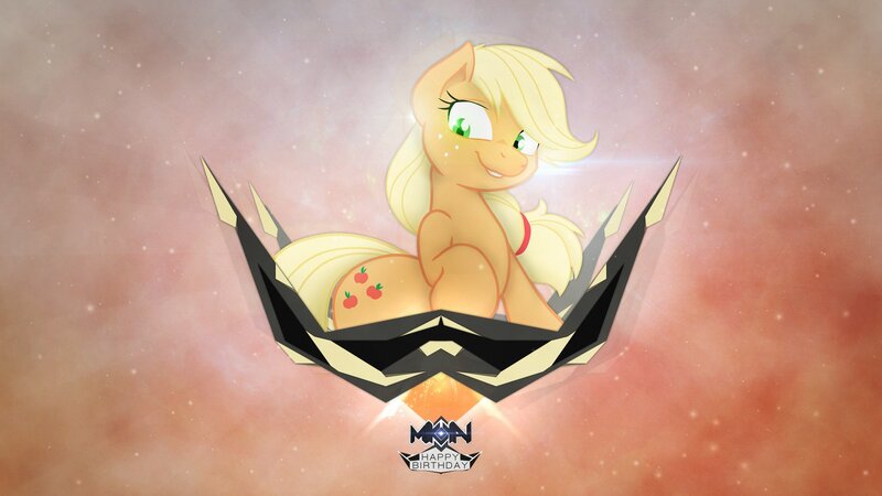 Applejack in a spaceship
