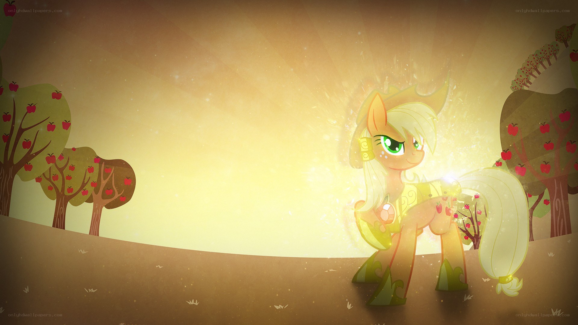 Applejack in golden light