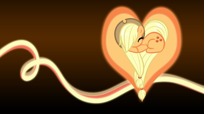 Applejack in heart shape