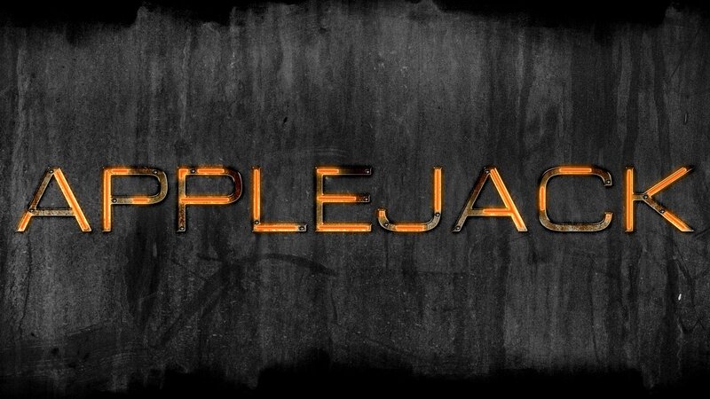 Applejack logo on dark background