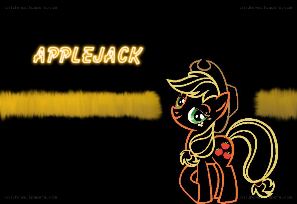 Applejack neon outline