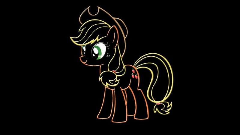 Applejack neon outline