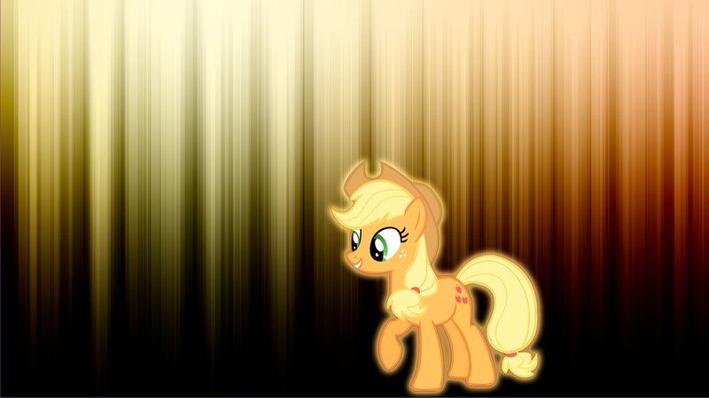 Applejack on golden stage