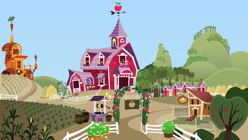 Applejack's farm scene