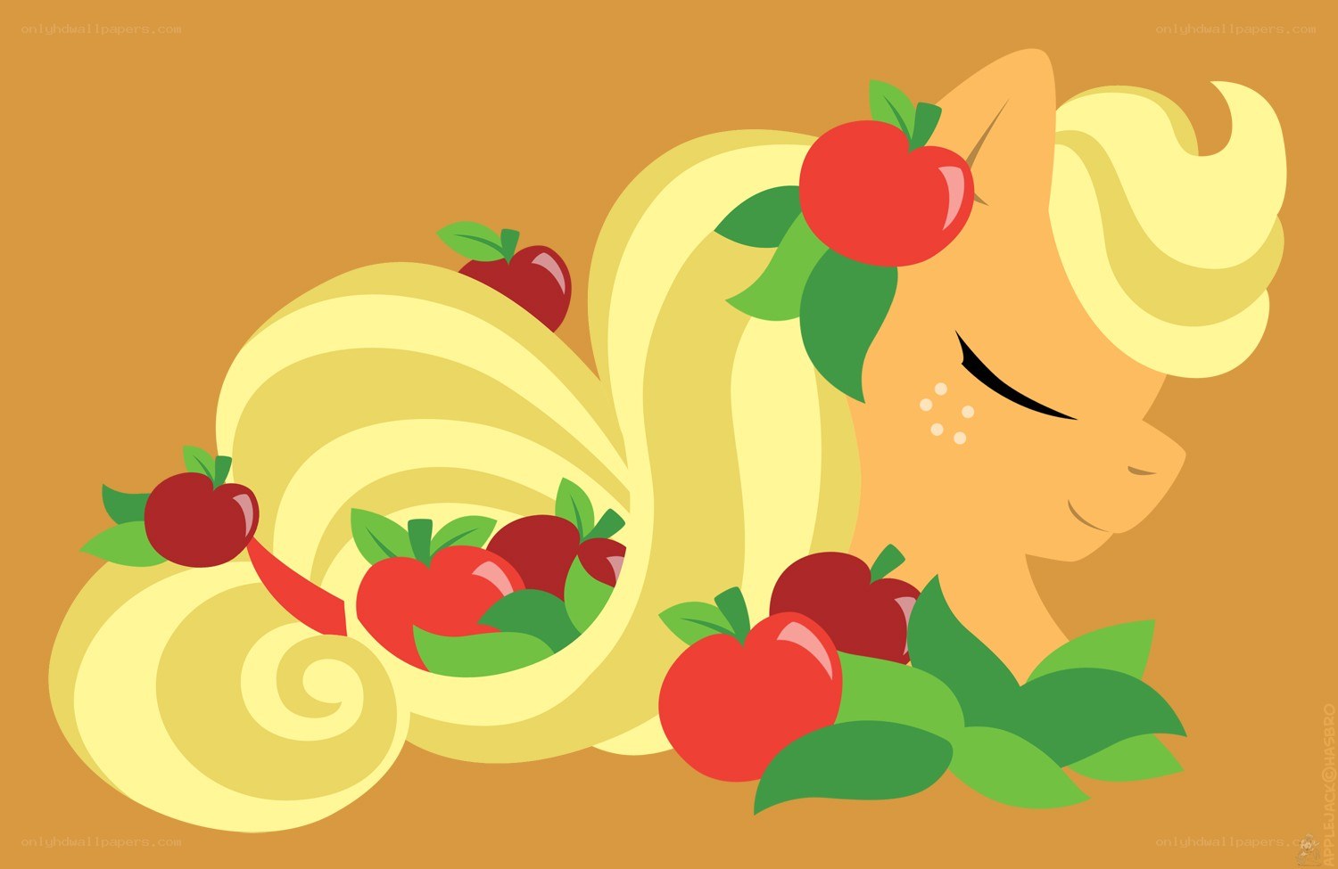 Applejack with apples
