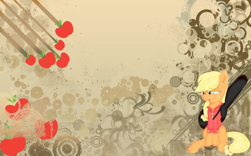 Applejack with apples and patterns