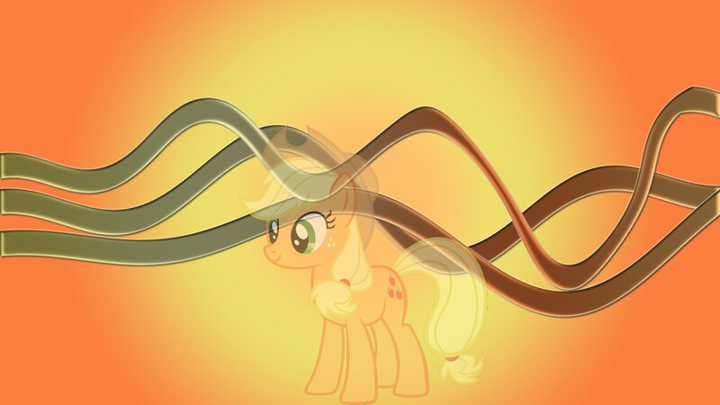 Applejack with flowing ribbons