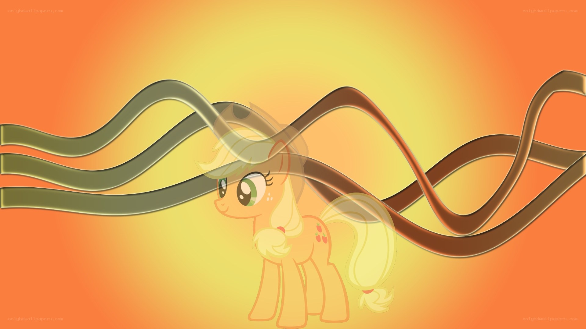 Applejack with flowing ribbons
