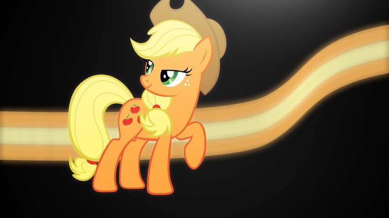 Applejack with glowing trail