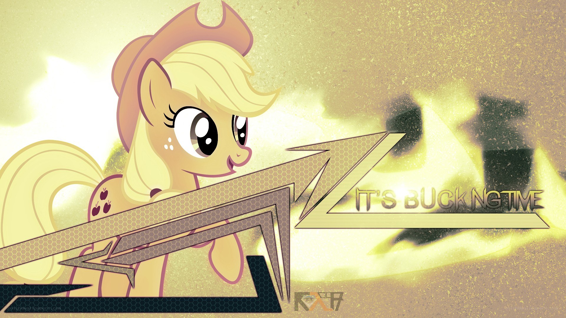 Applejack with lightning bolt