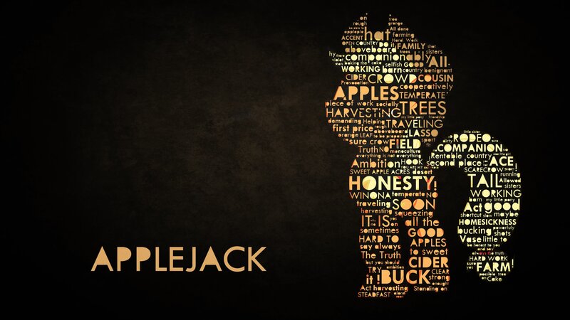 Applejack word art design