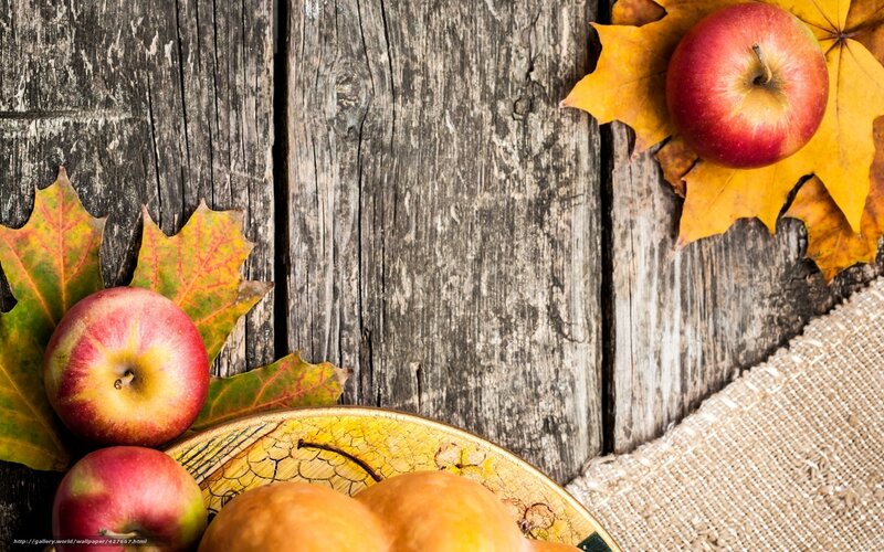 Apples and Autumn Leaves — Brown, Autumnal