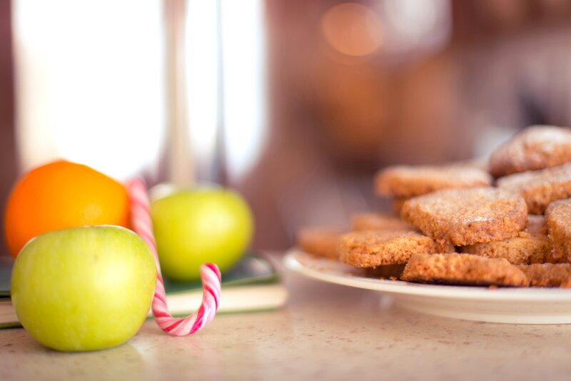 Apples and Cookies on Table