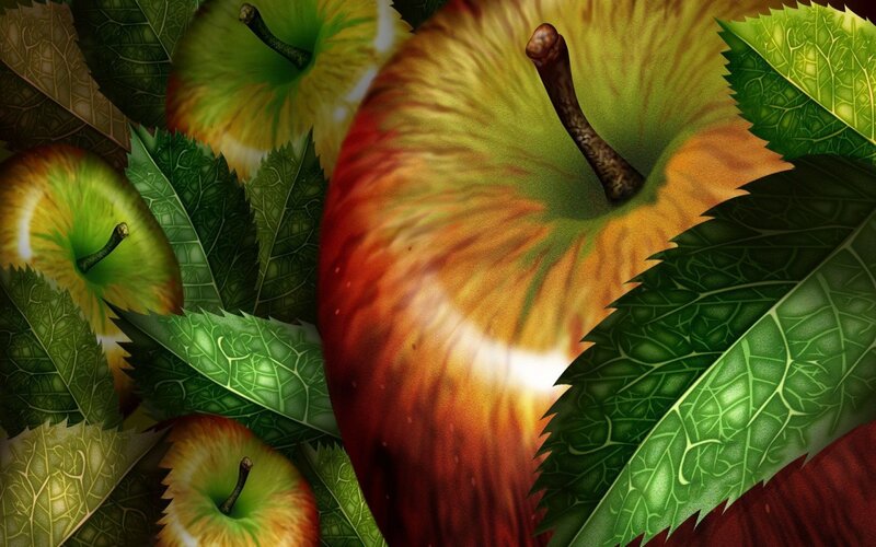 Apples and Leaves