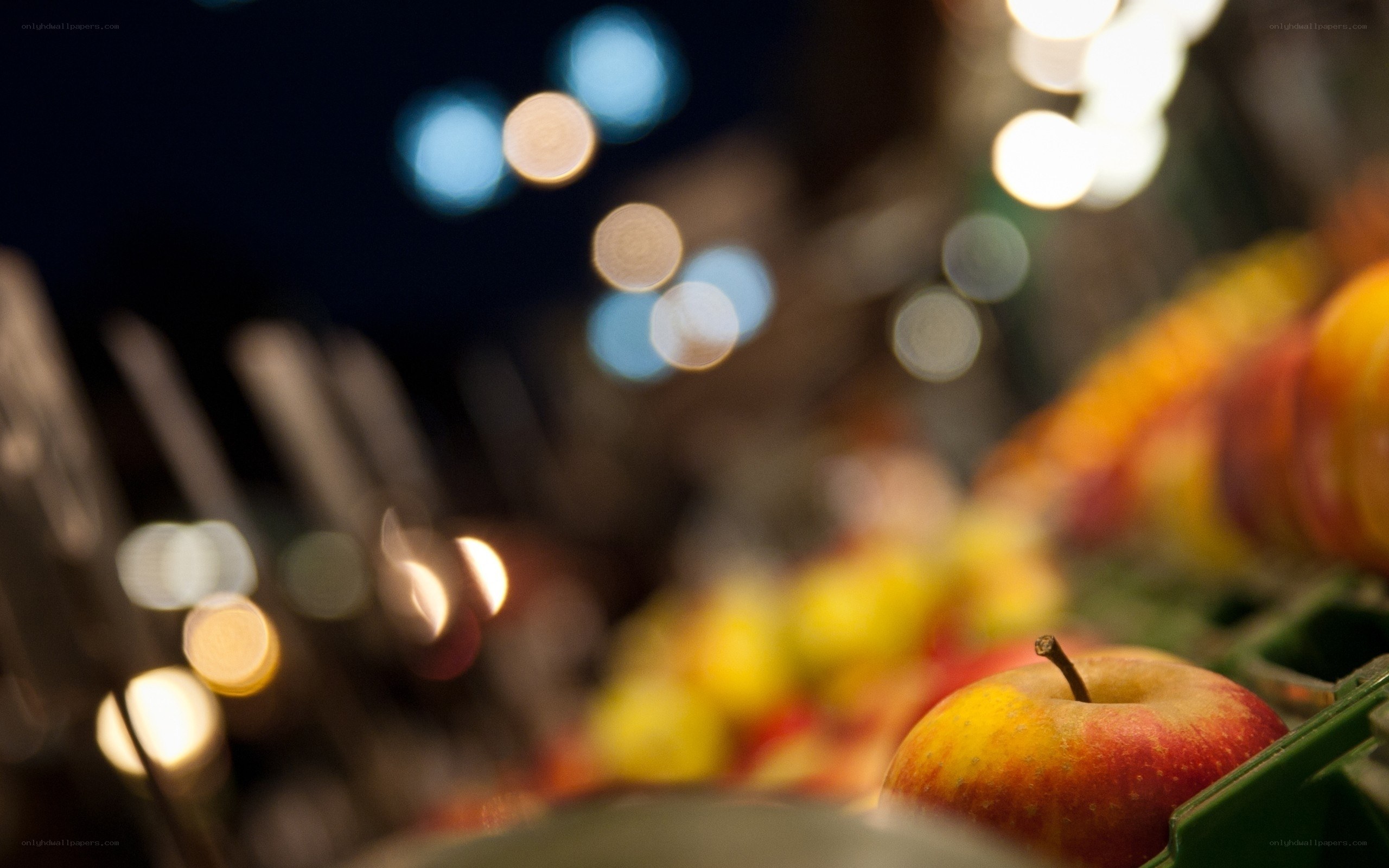 Apples at a market stall