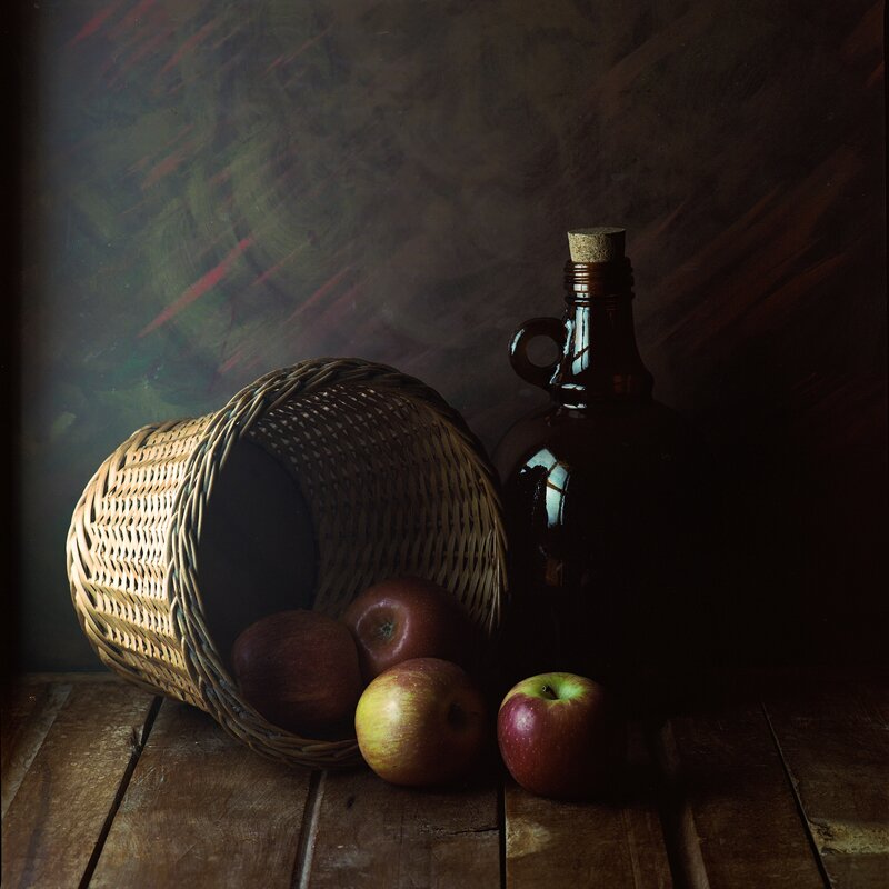 Apples in a Basket — Brown, Dramatic