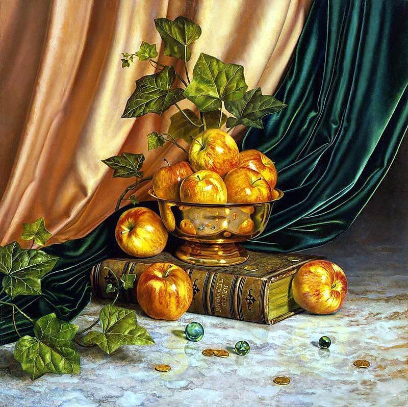 Apples in a Bowl — Gold