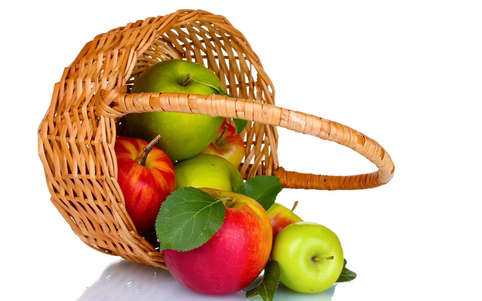 apples in a wicker basket