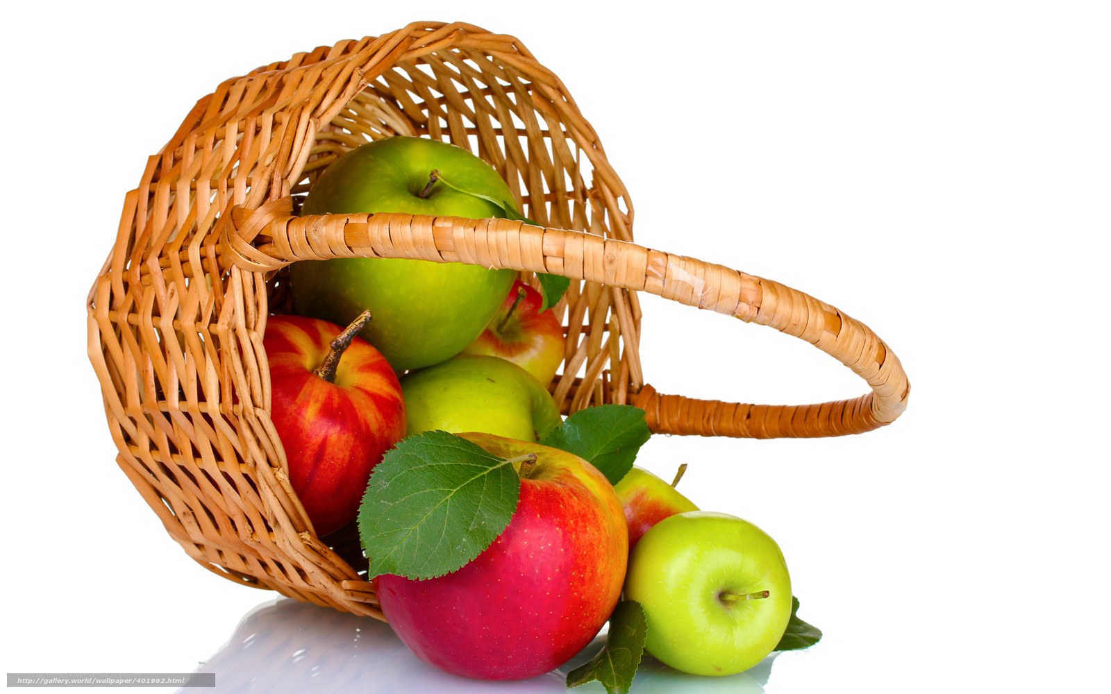 apples in a wicker basket