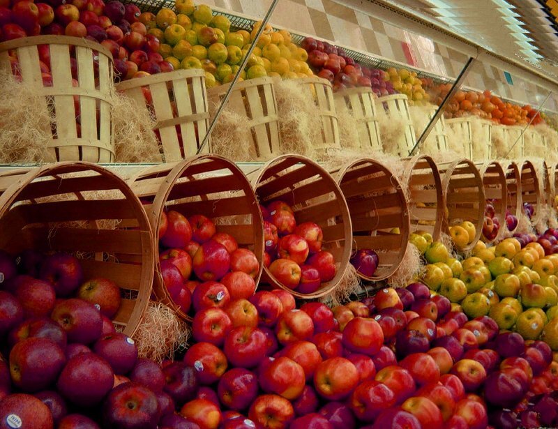 Apples in Wooden Baskets