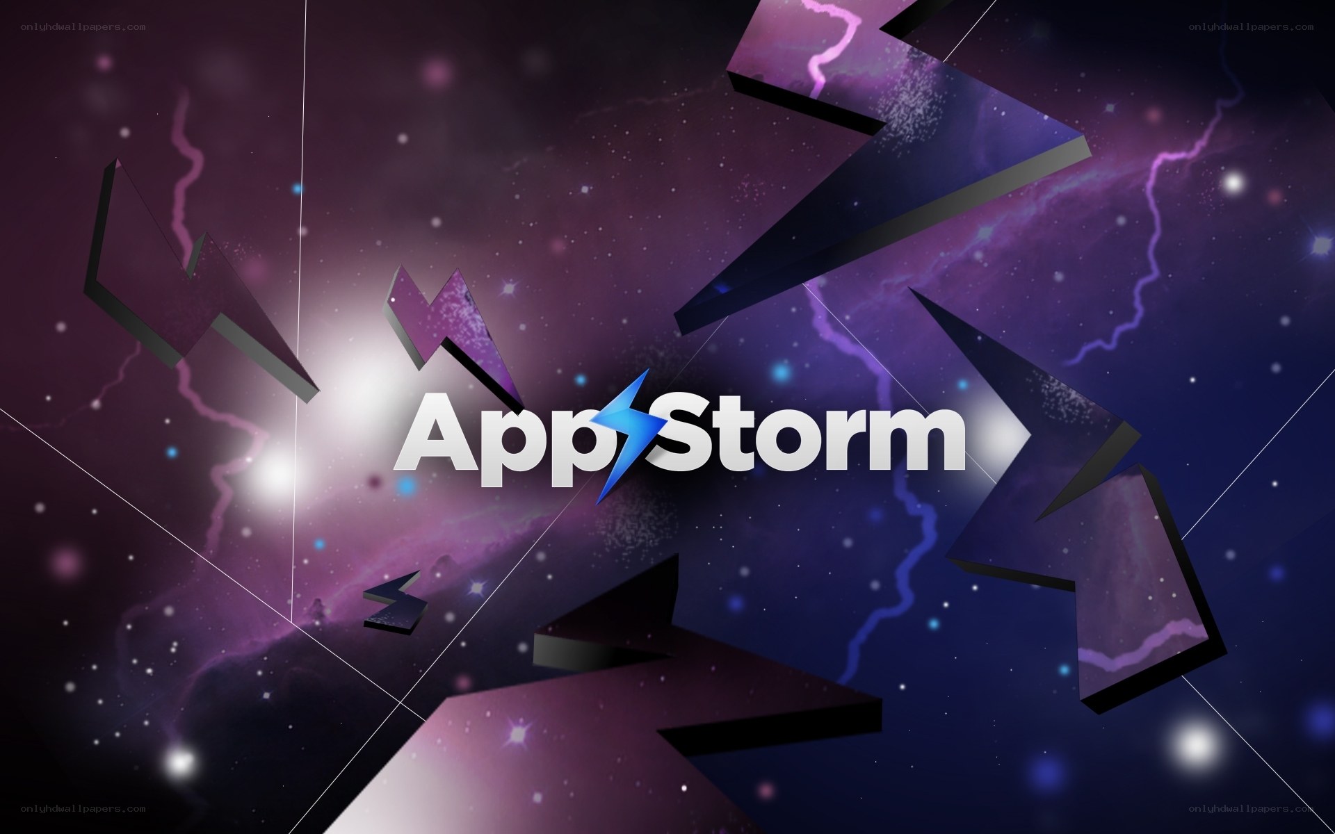AppStorm logo on cosmic background