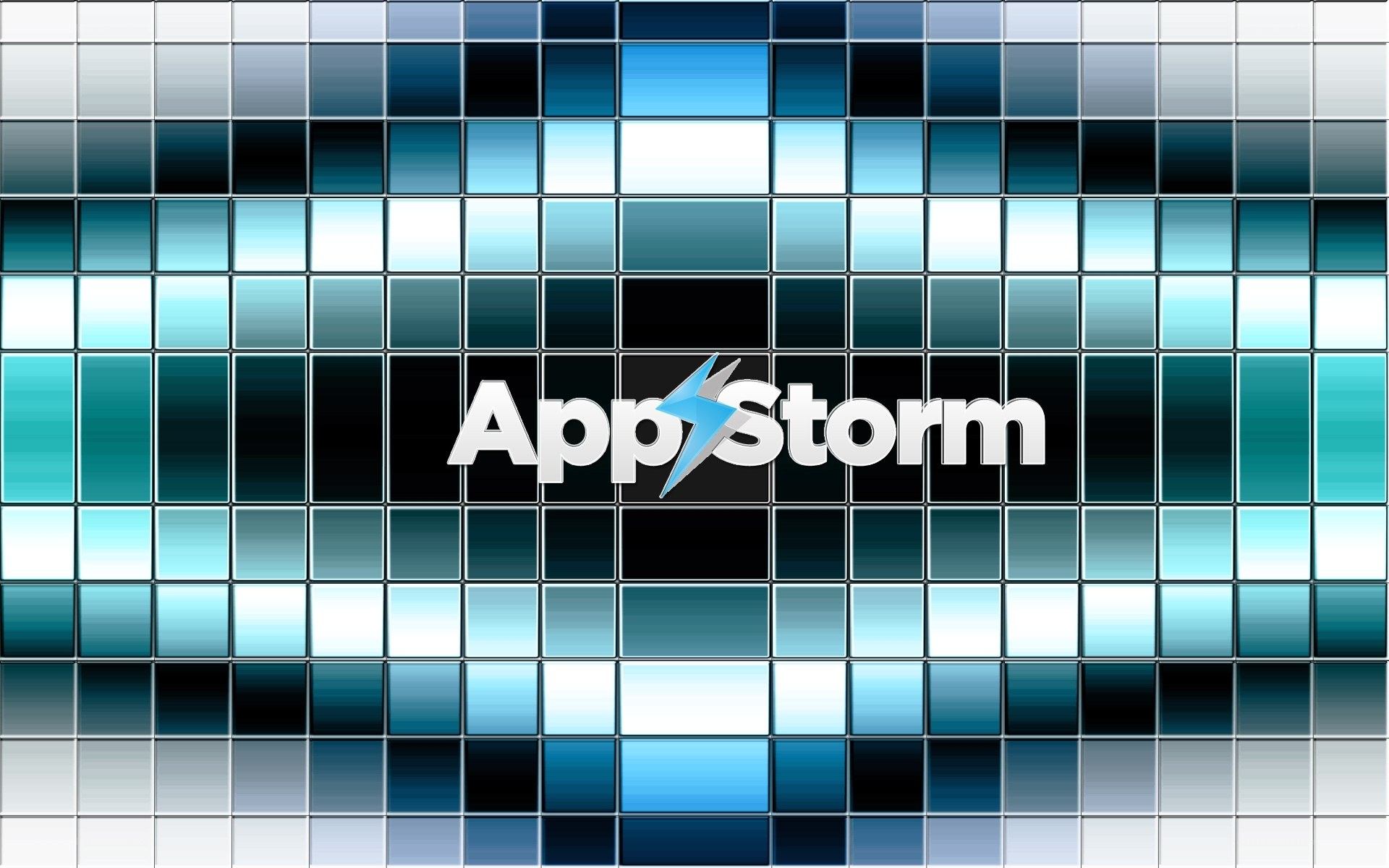 AppStorm logo on mosaic background